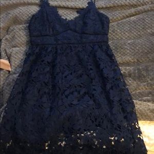 Lace blue dress